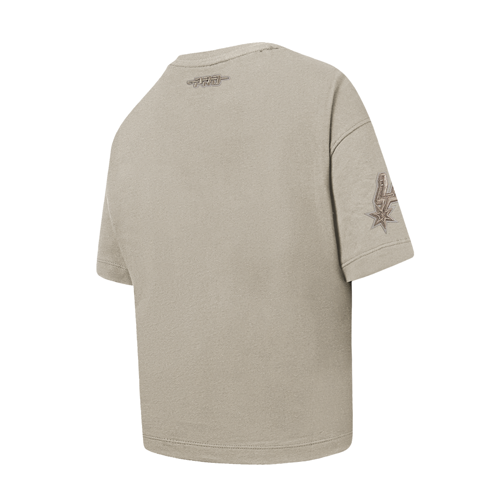 NBA SAN ANTONIO SPURS NEUTRAL BIG GIRL'S SS BOXY TEE (TAUPE)