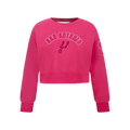 NBA SAN ANTONIO SPURS TRIPLE PINK BIG GIRL'S FLC CREWNECK (BEETROOT PURPLE)