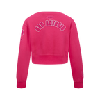 NBA SAN ANTONIO SPURS TRIPLE PINK BIG GIRL'S FLC CREWNECK (BEETROOT PURPLE)