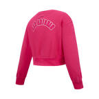 NBA SAN ANTONIO SPURS TRIPLE PINK BIG GIRL'S FLC CREWNECK (BEETROOT PURPLE)