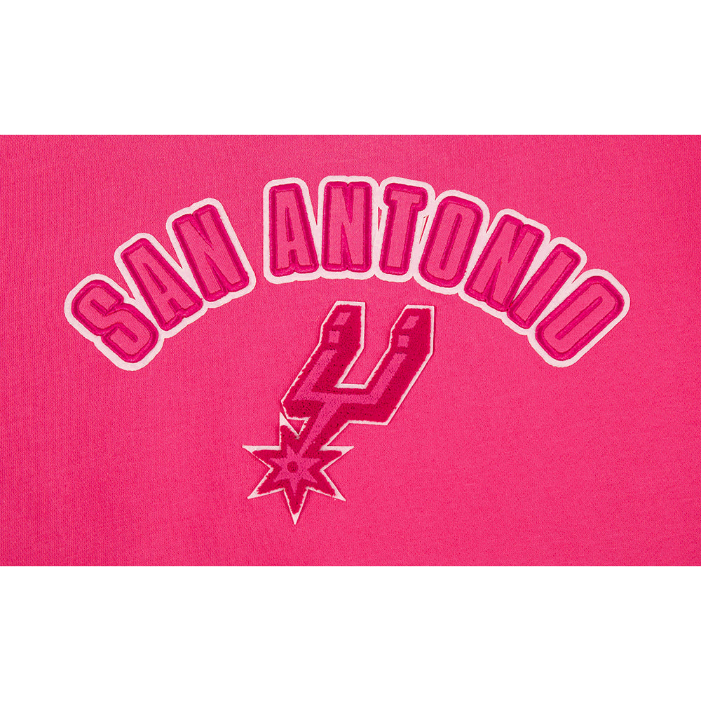 NBA SAN ANTONIO SPURS TRIPLE PINK BIG GIRL'S FLC CREWNECK (BEETROOT PURPLE)