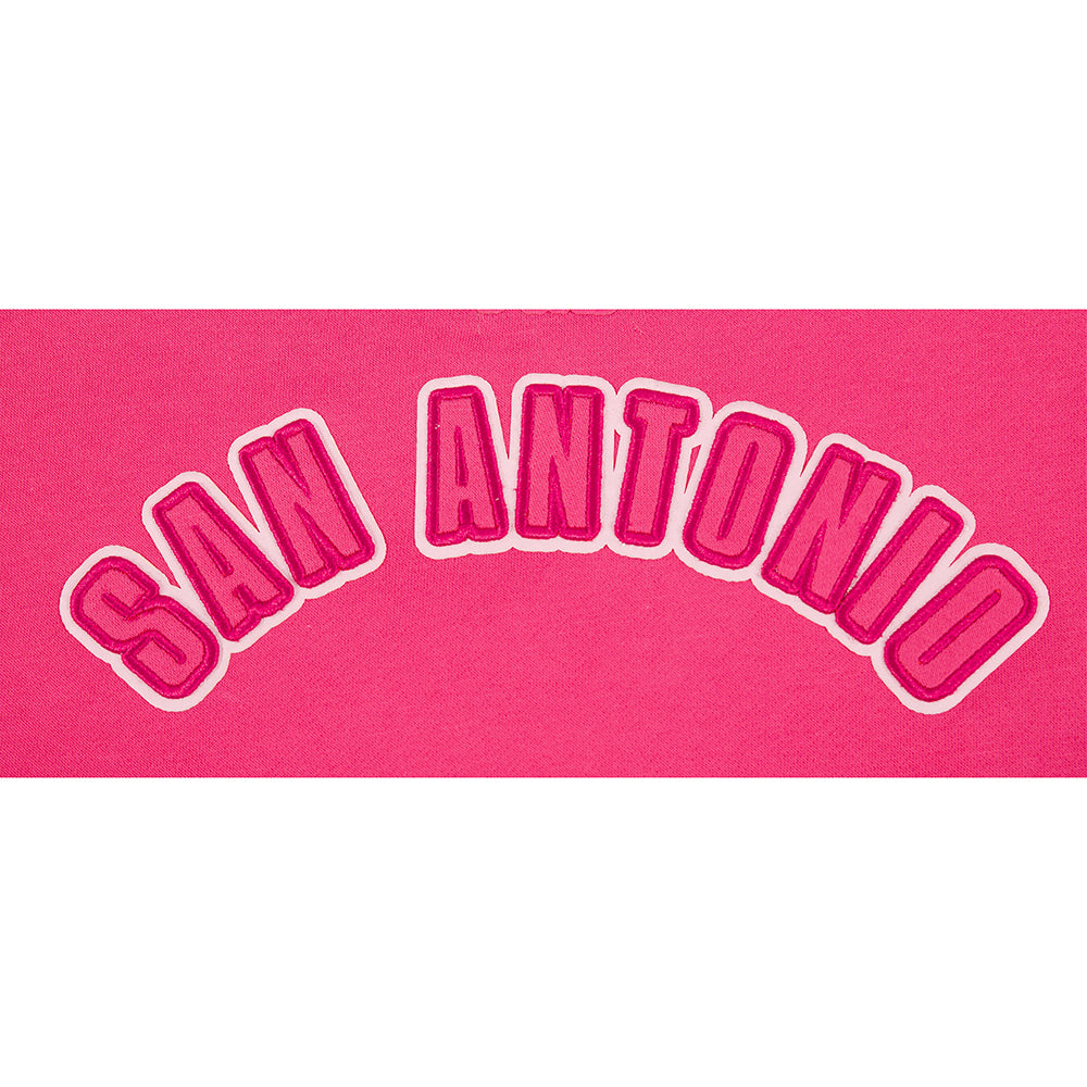 NBA SAN ANTONIO SPURS TRIPLE PINK BIG GIRL'S FLC CREWNECK (BEETROOT PURPLE)