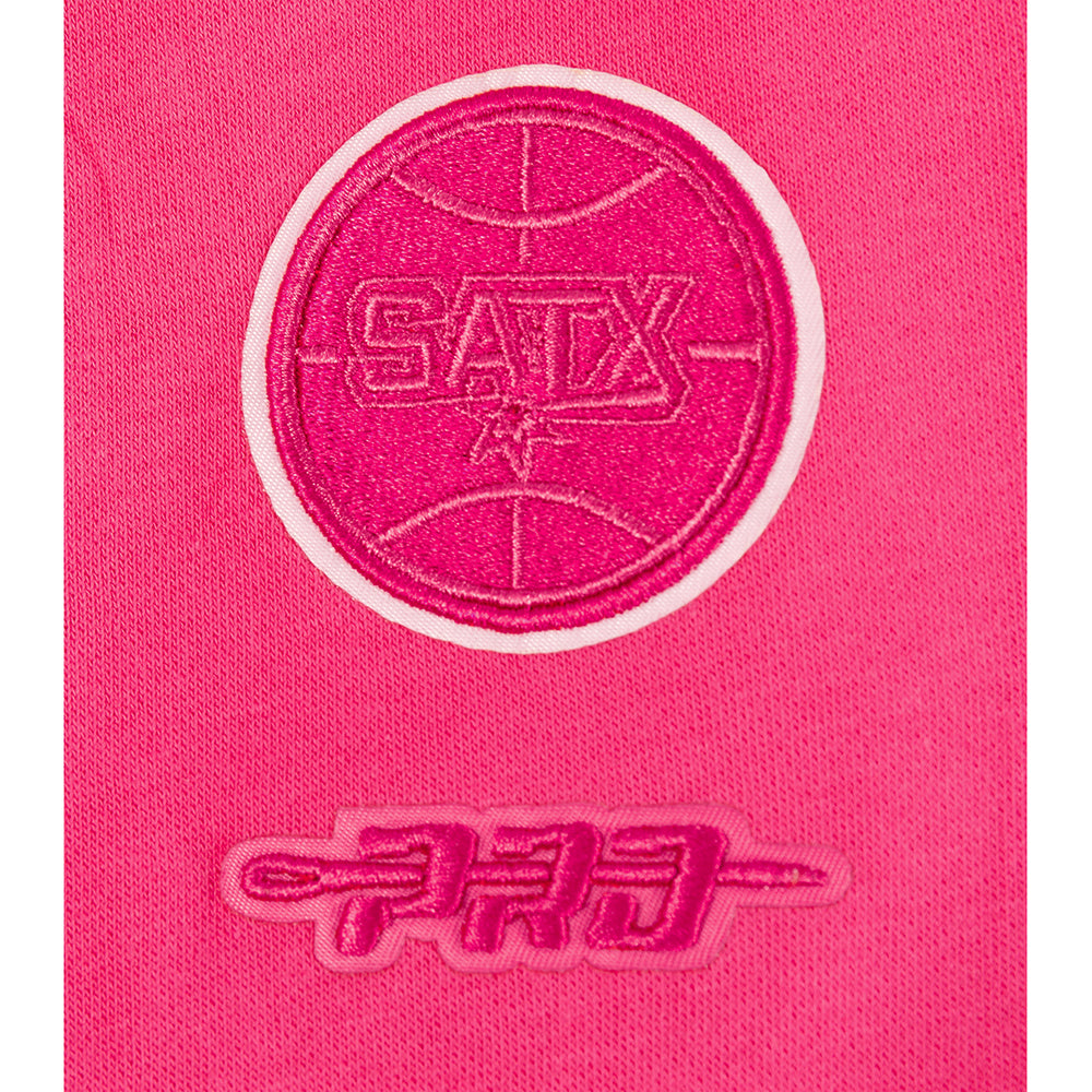 NBA SAN ANTONIO SPURS TRIPLE PINK BIG GIRL'S FLC CREWNECK (BEETROOT PURPLE)