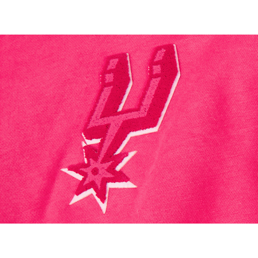 NBA SAN ANTONIO SPURS TRIPLE PINK BIG GIRL'S FLC PO HOODIE (BEETROOT PURPLE)