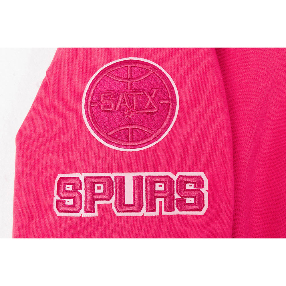 NBA SAN ANTONIO SPURS TRIPLE PINK BIG GIRL'S FLC PO HOODIE (BEETROOT PURPLE)