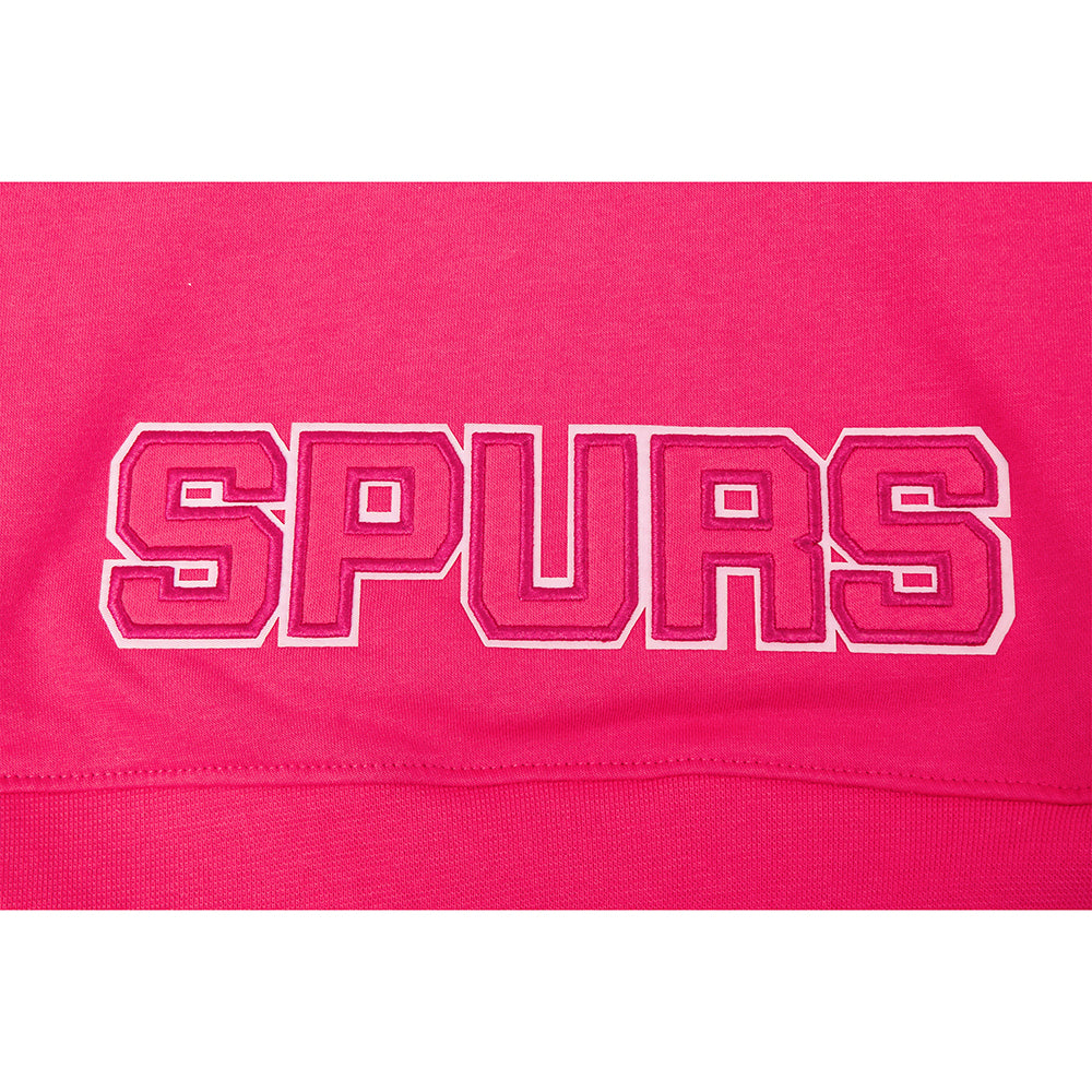 NBA SAN ANTONIO SPURS TRIPLE PINK BIG GIRL'S FLC PO HOODIE (BEETROOT PURPLE)