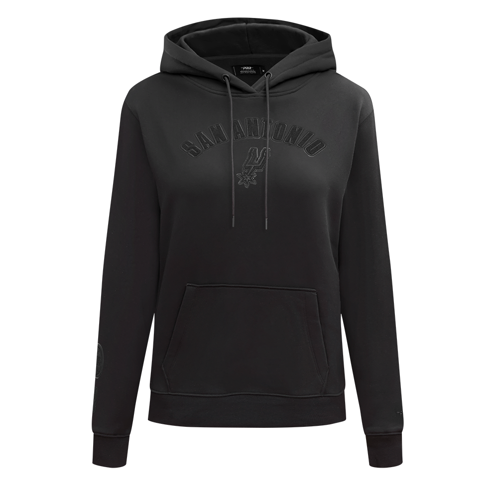 NBA SAN ANTONIO SPURS TRIPLE BLACK CHANDAIL À CAPUCHON EN MOLLETON POUR FEMME (TRIPLE NOIR)