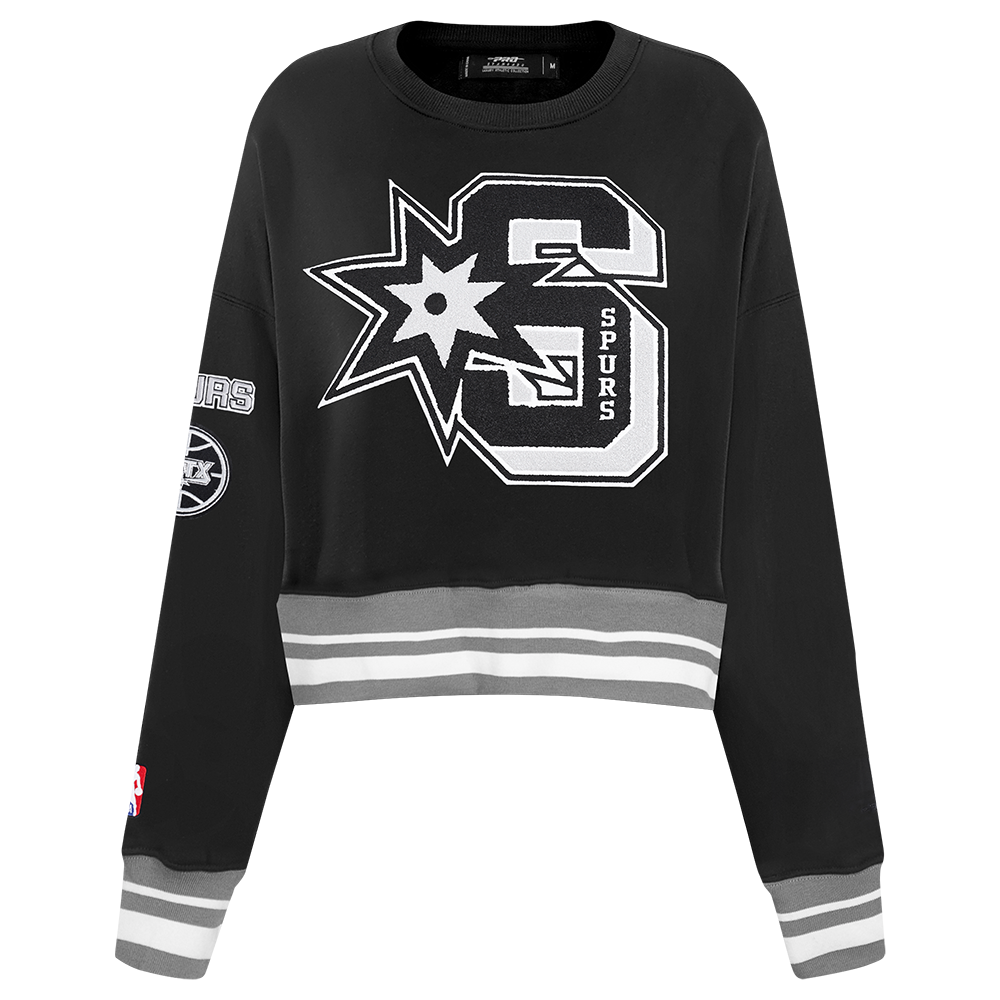 NBA SAN ANTONIO SPURS CHANDAIL À COL ROND MASHUP CÔTELÉ POUR FEMME (NOIR/GRIS)