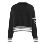 NBA SAN ANTONIO SPURS MASHUP WOMEN'S RIB CREWNECK (BLACK/GRAY)