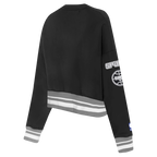 NBA SAN ANTONIO SPURS MASHUP WOMEN'S RIB CREWNECK (BLACK/GRAY)