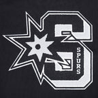 NBA SAN ANTONIO SPURS MASHUP WOMEN'S RIB CREWNECK (BLACK/GRAY)