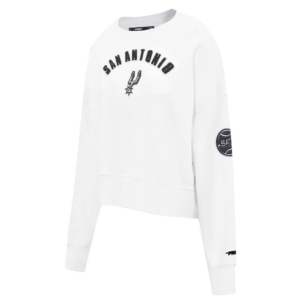NBA SAN ANTONIO SPURS CLASSIC WOMEN'S FLC CREWNECK (WHITE)