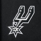 NBA SAN ANTONIO SPURS RETRO CLASSIC BLOUSON COLLÉGIAL EN LAINE À BORDS CÔTELÉS POUR FEMME (NOIR/GRIS)