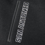 NBA SAN ANTONIO SPURS RETRO CLASSIC BLOUSON COLLÉGIAL EN LAINE À BORDS CÔTELÉS POUR FEMME (NOIR/GRIS)