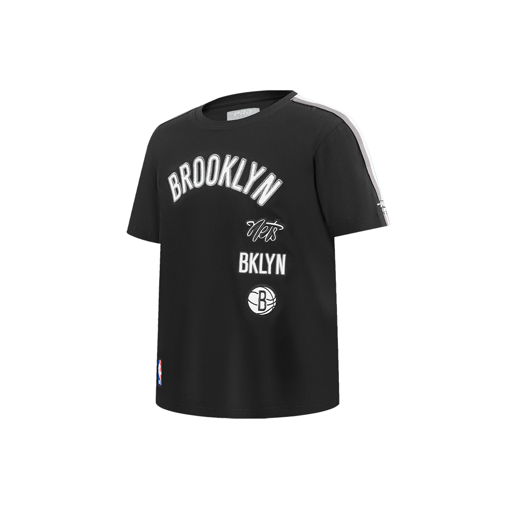 NBA SAN ANTONIO SPURS RETRO CLASSIC T-SHIRT À BANDES À MANCHES COURTES POUR GARÇON ENFANT (NOIR/GRIS)