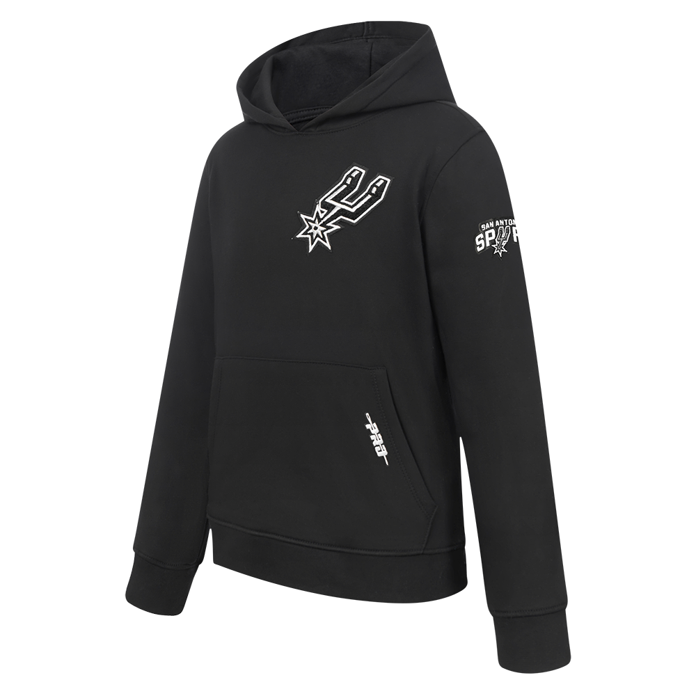 NBA SAN ANTONIO SPURS CLASSIC LITTLE BOYS FLEECE PULLOVER HOODIE (BLACK)