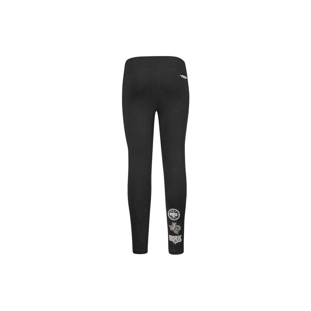 NBA SAN ANTONIO SPURS RETRO CLASSIC LITTLE GIRL'S LEGGING (BLACK)