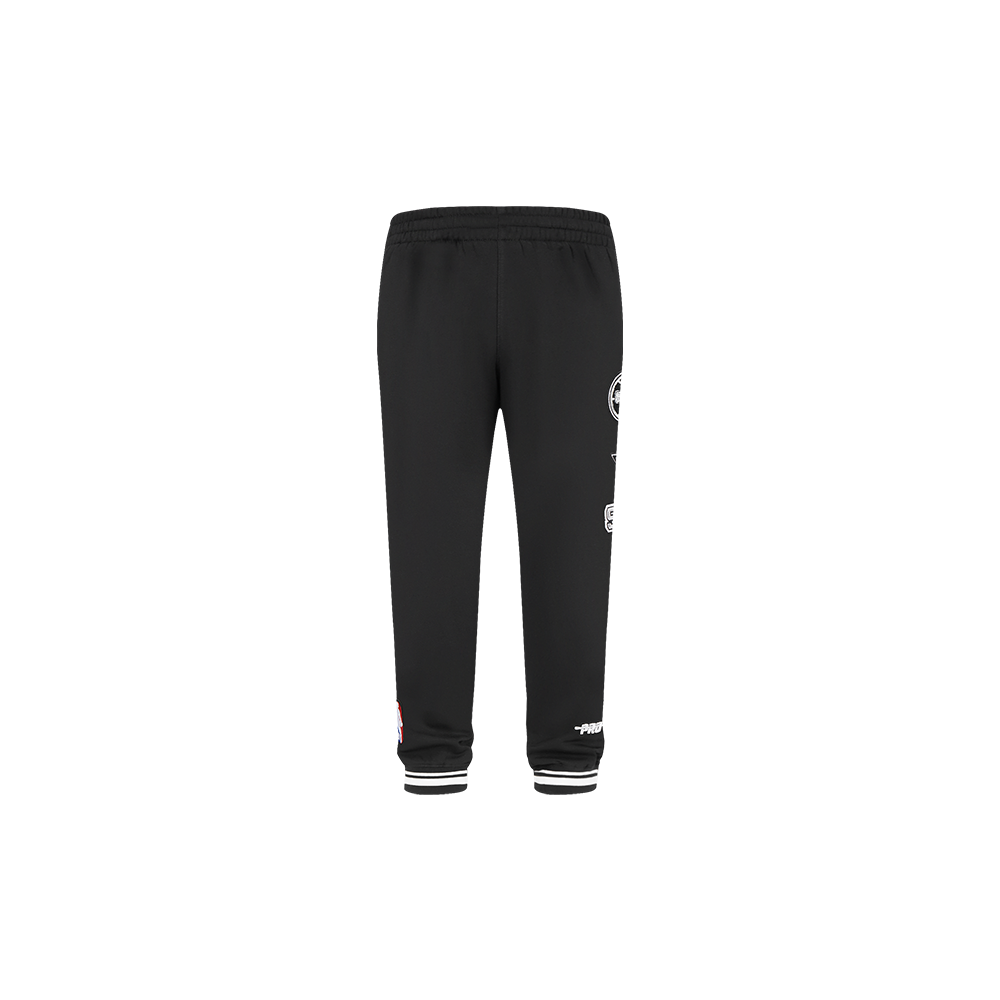 NBA SAN ANTONIO SPURS RETRO CLASSIC PANTALON OUATÉ CÔTELÉ POUR GARÇON BAMBIN (NOIR/GRIS)