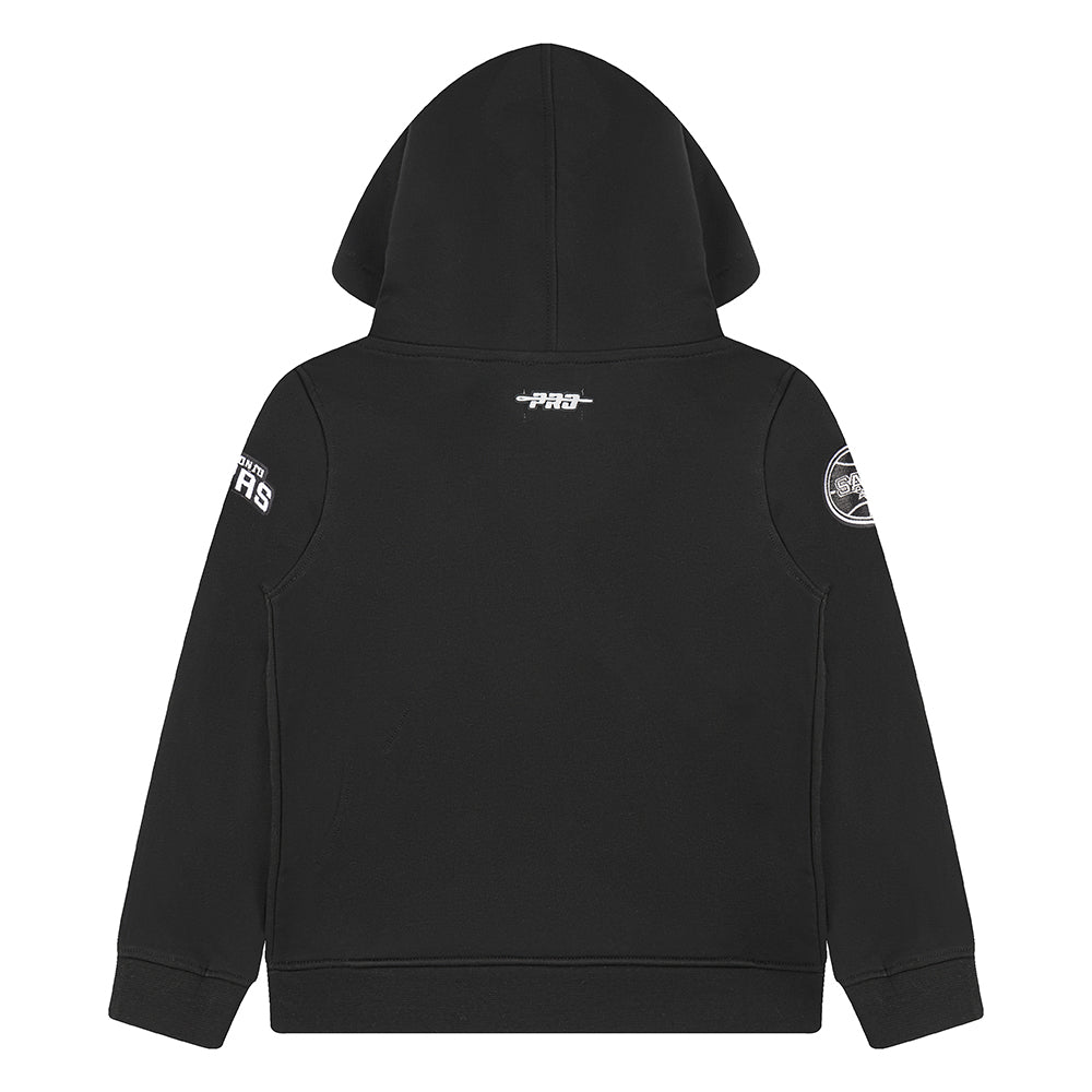 NBA SAN ANTONIO SPURS CLASSIC TODDLER BOYS FLEECE PULLOVER HOODIE (BLACK)