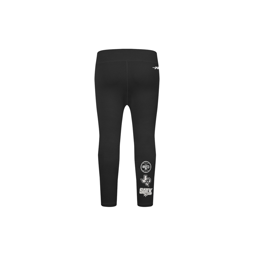 NBA SAN ANTONIO SPURS RETRO CLASSIC TODDLER GIRL'S LEGGING (BLACK)