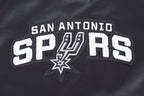 NBA SAN ANTONIO SPURS SCRIPT TAIL WOMEN'S SATIN JACKET (BLACK/GRAY)