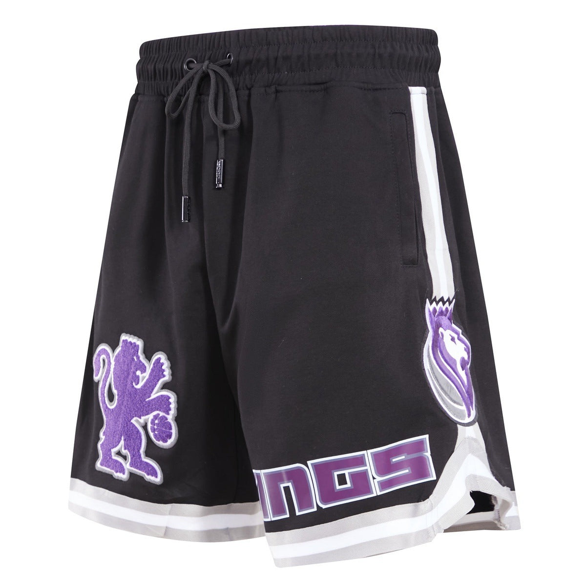 NBA SACRAMENTO KINGS CLASSIC CHENILLE MEN'S SHORT (BLACK)