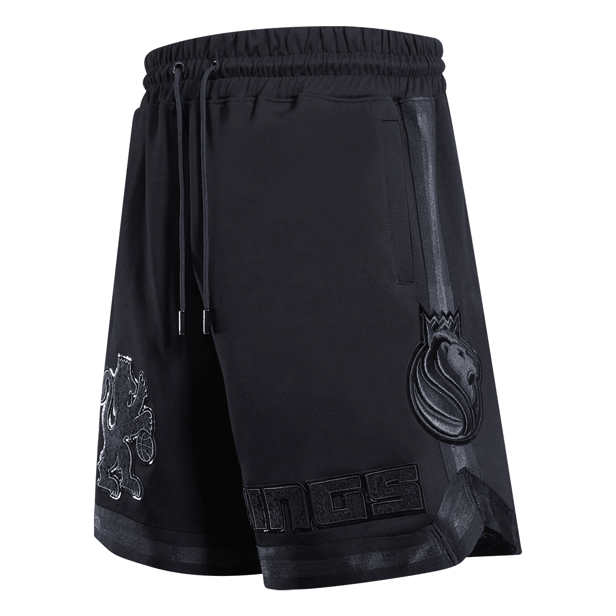 NBA SACRAMENTO KINGS TRIPLE BLACK LOGO PRO TEAM MEN'S SHORT (TRIPLE BLACK)