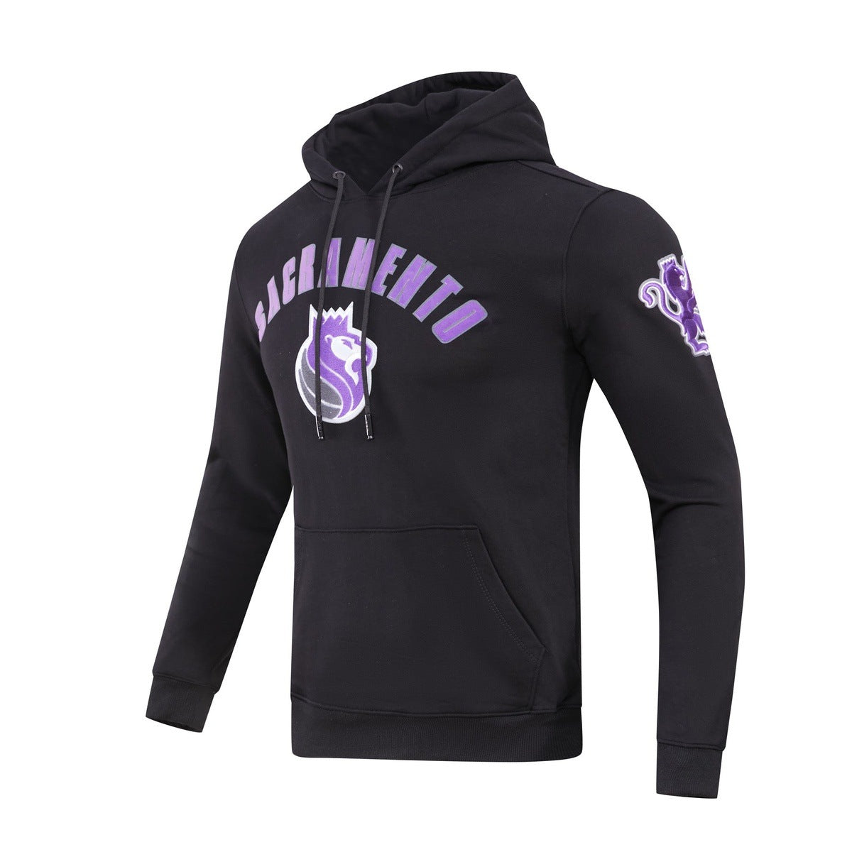 NBA SACRAMENTO KINGS CLASSIC MEN'S PO HOODIE (BLACK)