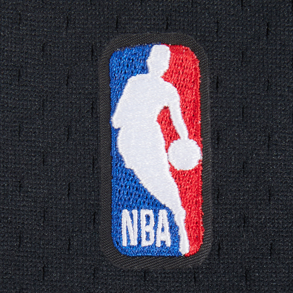 NBA SACRAMENTO KINGS CLASSIC BIG BOY'S MESH BUTTON DOWN SHIRT (BLACK/GRAY)