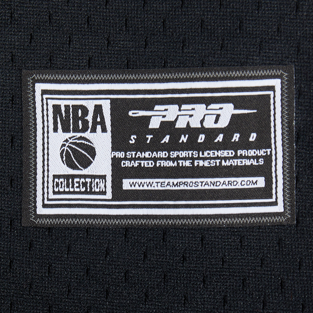 NBA SACRAMENTO KINGS CLASSIC BIG BOY'S MESH BUTTON DOWN SHIRT (BLACK/GRAY)