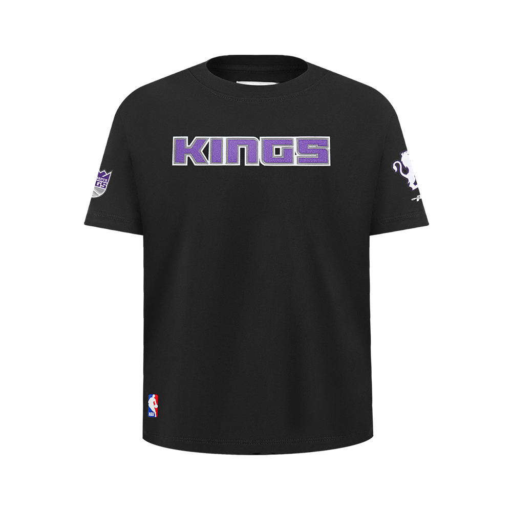 NBA SACRAMENTO KINGS CLASSIC BIG BOY'S SJ TEE (BLACK)