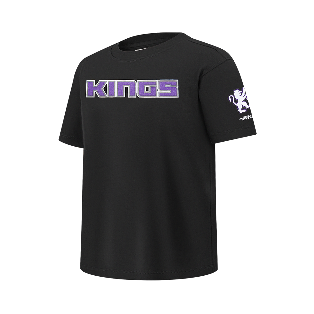 NBA SACRAMENTO KINGS CLASSIC BIG BOY'S SJ TEE (BLACK)