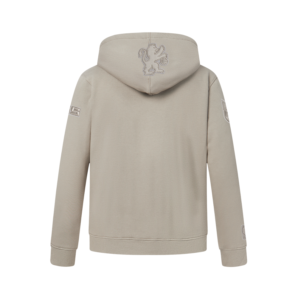 NBA SACRAMENTO KINGS NEUTRAL BIG BOY'S FLC PO HOODIE (TAUPE)