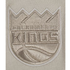 NBA SACRAMENTO KINGS NEUTRAL BIG BOY'S FLC PO HOODIE (TAUPE)