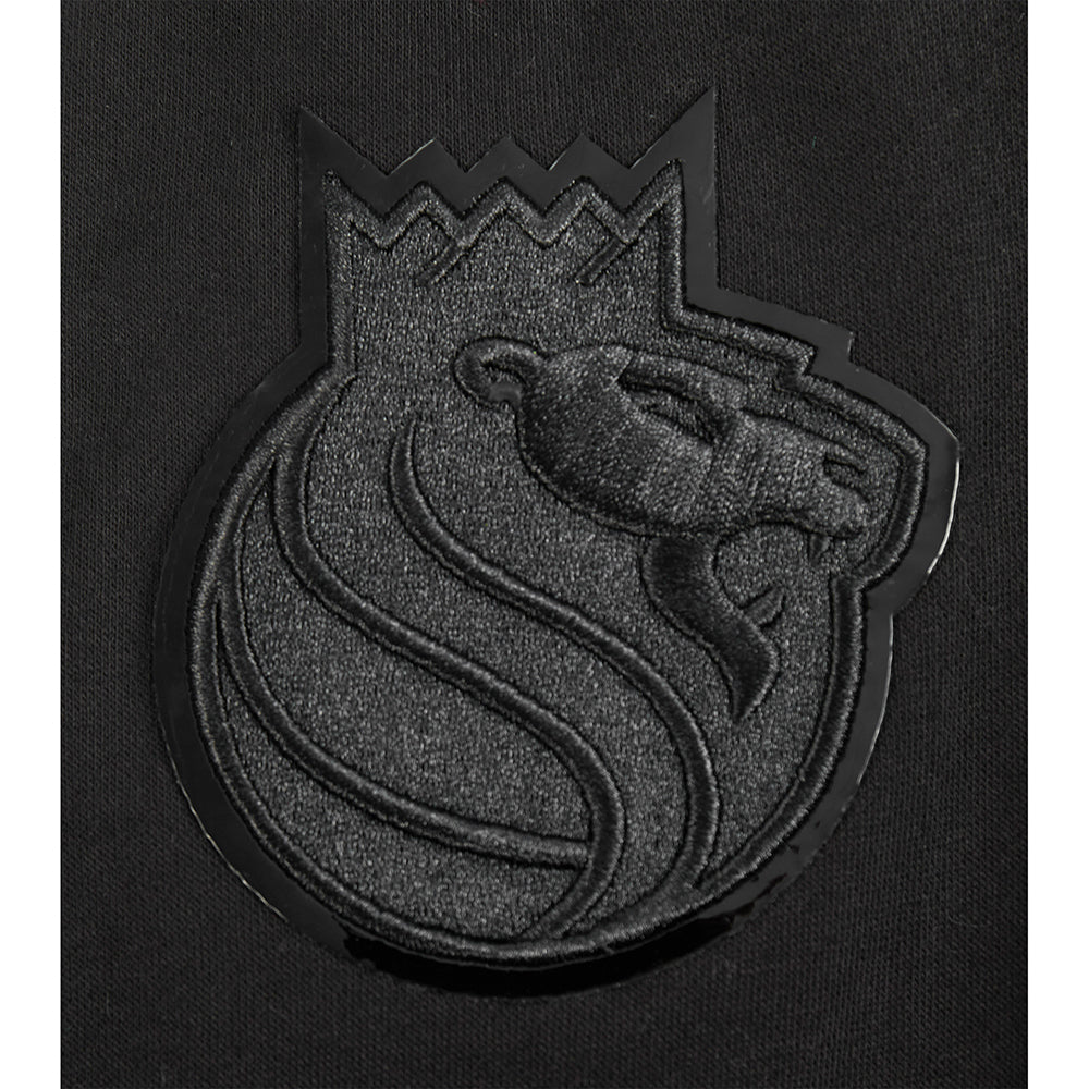 NBA SACRAMENTO KINGS TRIPLE BLACK BIG BOY'S FLC PO HOODIE (BLACK)