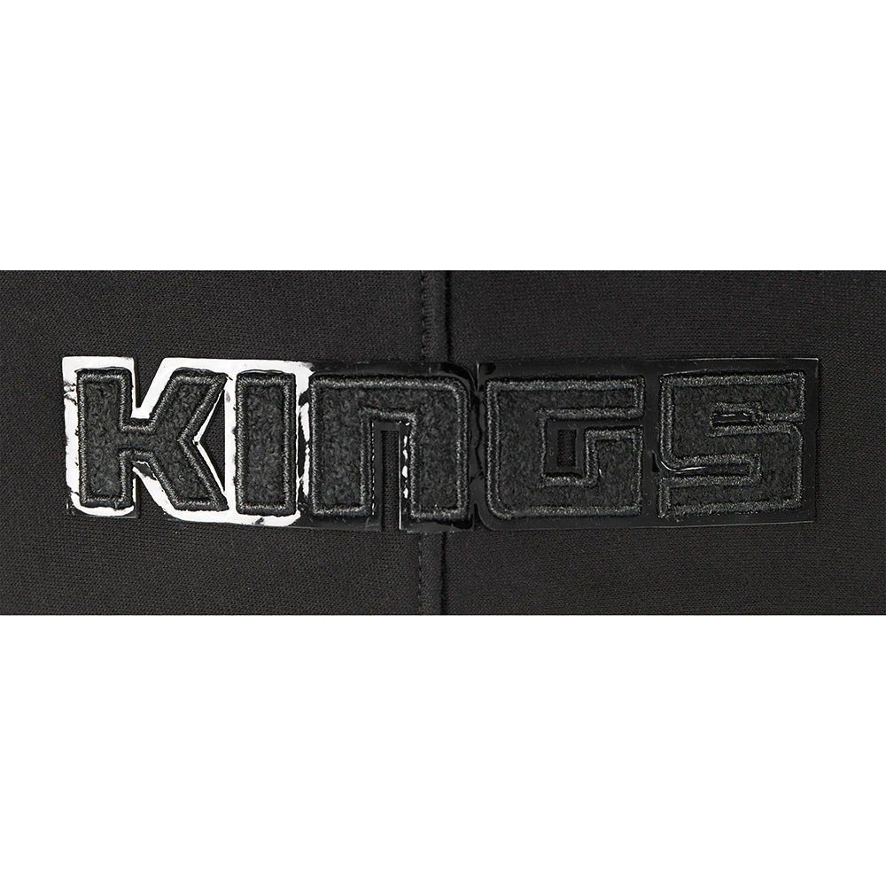 NBA SACRAMENTO KINGS TRIPLE BLACK BIG BOY'S FLC PO HOODIE (BLACK)