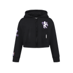 NBA SACRAMENTO KINGS CLASSIC BIG GIRL'S FLC FZ HOODIE (BLACK)