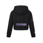 NBA SACRAMENTO KINGS CLASSIC BIG GIRL'S FLC FZ HOODIE (BLACK)