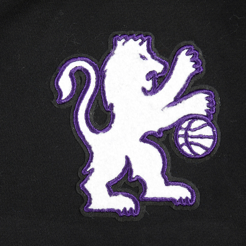 NBA SACRAMENTO KINGS CLASSIC BIG GIRL'S FLC FZ HOODIE (BLACK)