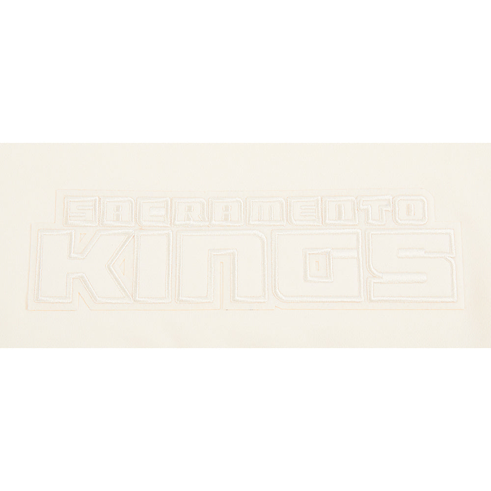 NBA SACRAMENTO KINGS NEUTRAL CHANDAIL À CAPUCHON EN MOLLETON POUR FILLE JUNIOR (COQUILLE D'ŒUF)