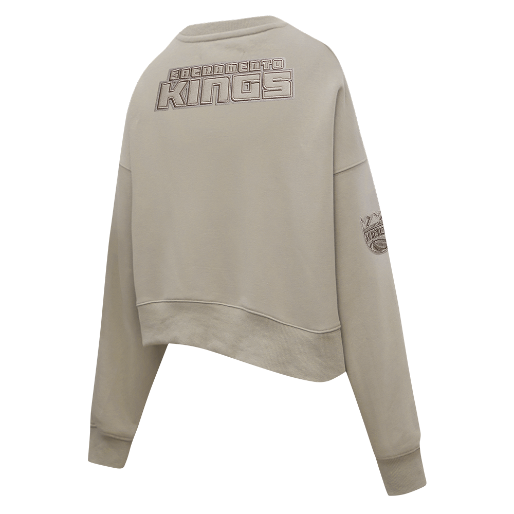 NBA SACRAMENTO KINGS NEUTRAL FLEECE CREWNECK (TAUPE)