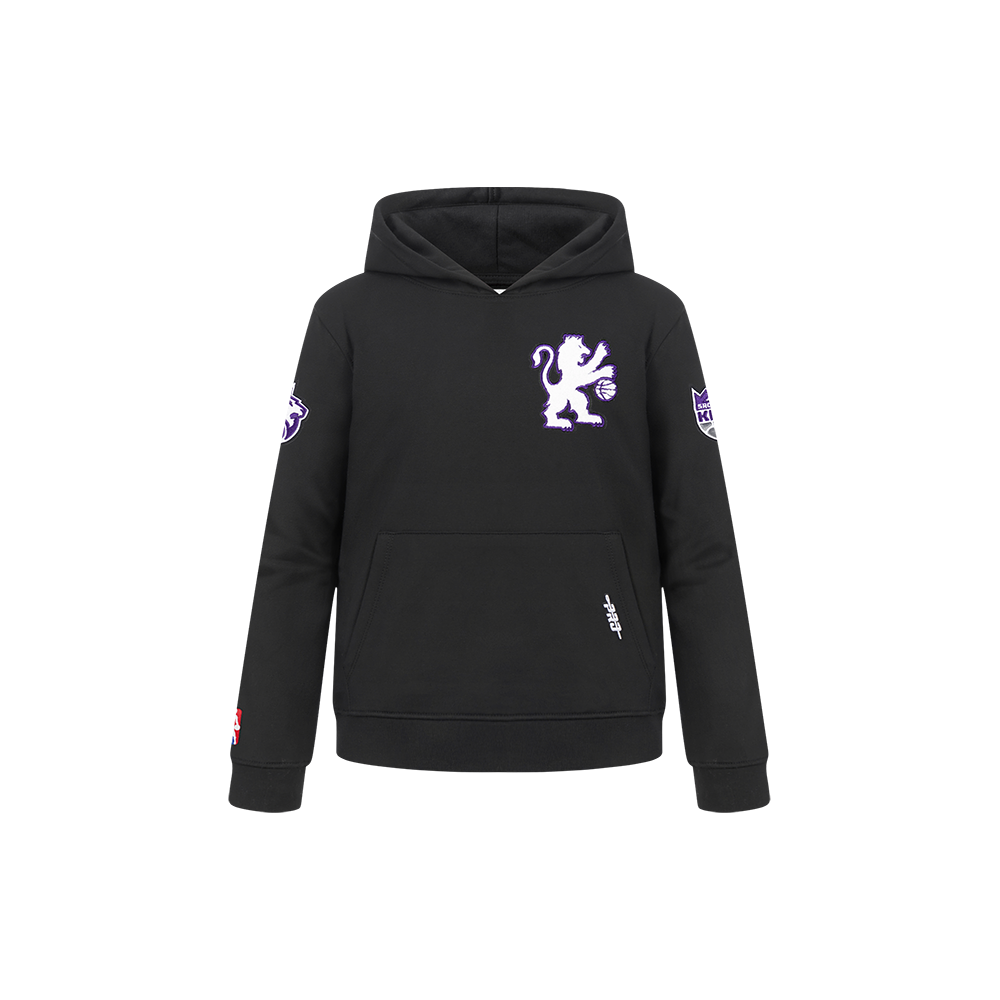 NBA SACRAMENTO KINGS CLASSIC CHANDAIL À CAPUCHON EN MOLLETON POUR GARÇON ENFANT (NOIR)