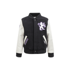 NBA SACRAMENTO KINGS CLASSIC BLOUSON COLLÉGIAL EN LAINE POUR GARÇON ENFANT (NOIR/BLANC)