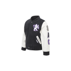 NBA SACRAMENTO KINGS CLASSIC TODDLER BOY'S WOOL VARSITY JACKET (BLACK/WHITE)