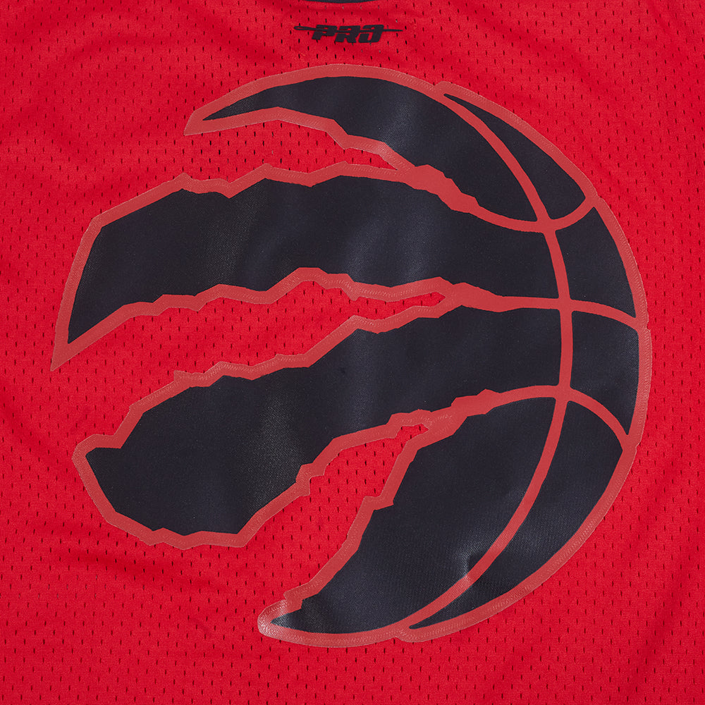 NBA TORONTO RAPTORS CLASSIC MEN'S MESH BUTTON DOWN JERSEY (RED/BLACK)