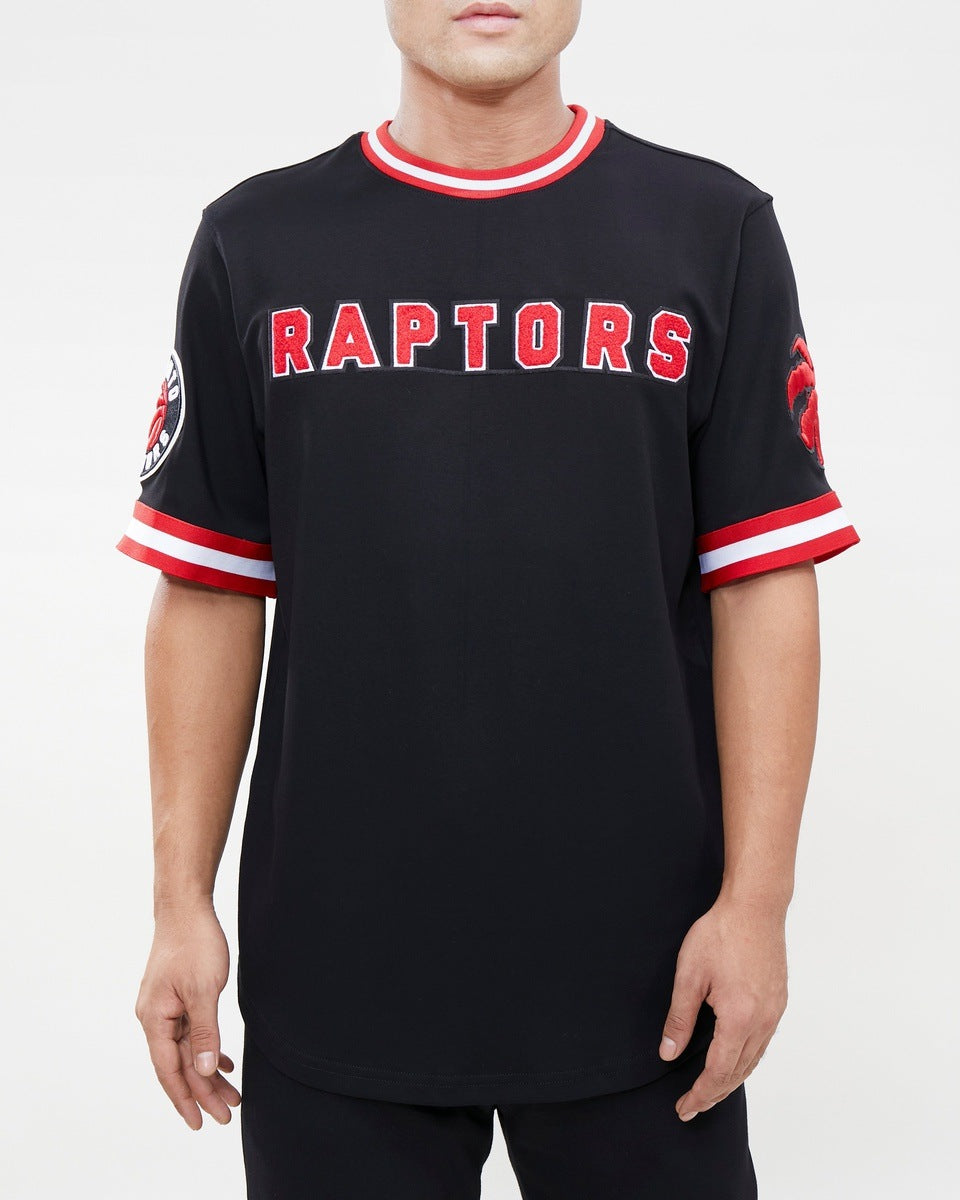 NBA TORONTO RAPTORS CLASSIC CHENILLE MEN'S TEE (BLACK)