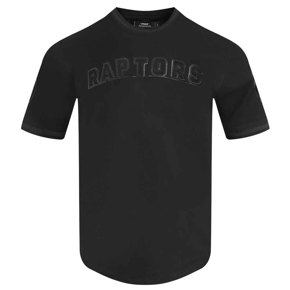NBA TORONTO RAPTORS TRIPLE BLACK MEN'S DOUBLE KNIT SHORT SLEEVE TEE (TRIPLE BLACK)