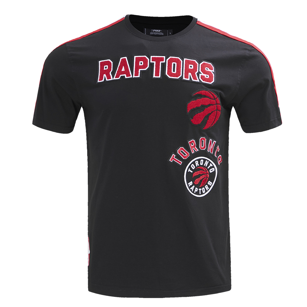 NBA TORONTO RAPTORS RETRO CLASSIC MEN'S STRIPED TEE (BLACK/RED)