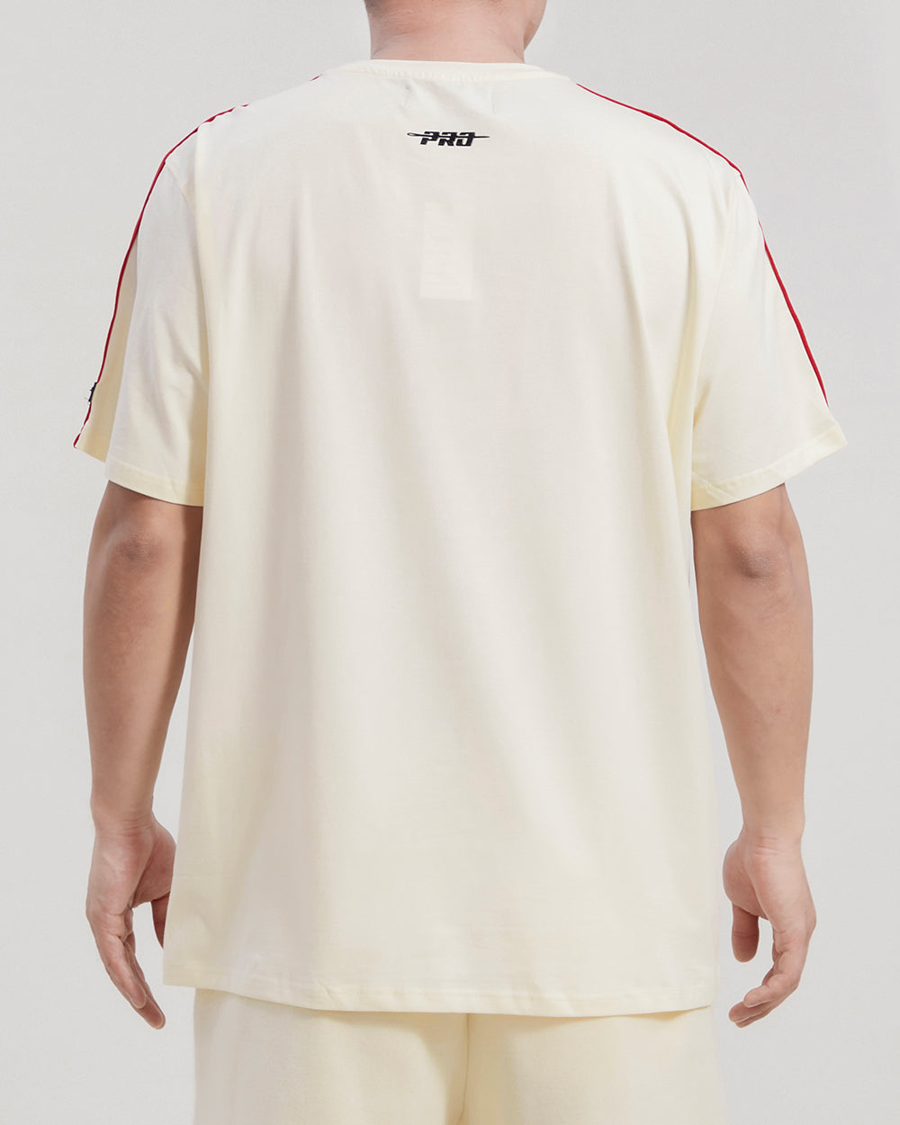 NBA TORONTO RAPTORS RETRO CLASSIC MEN'S STRIPED TEE (EGGSHELL/ RED)