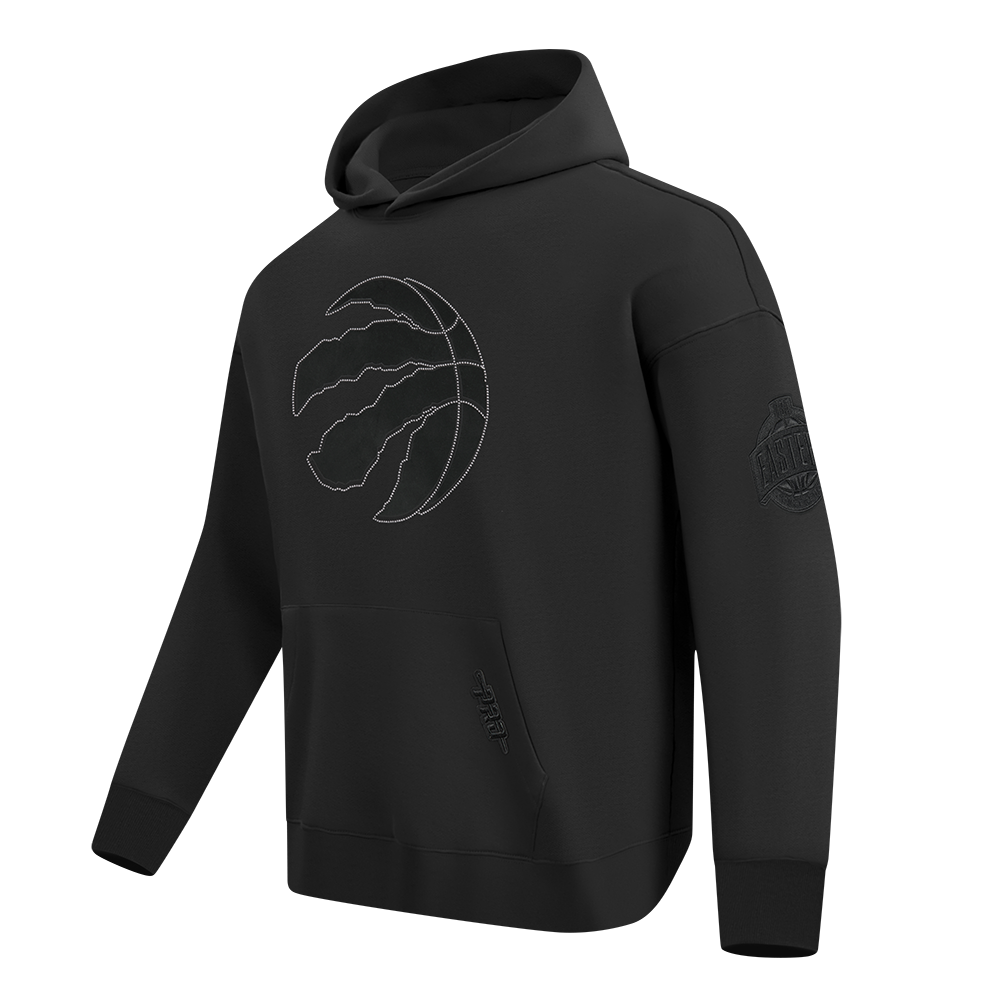 NBA TORONTO RAPTORS BLACKOUT CHANDAIL À CAPUCHON EN MOLLETON À ÉPAULES TOMBANTES POUR HOMME (NOIR)